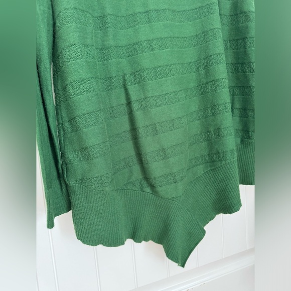 Anthropologie Green Knit Cardigan Sweater Oversized Cozy Drapy Spring Fall Sz S - Picture 6 of 8